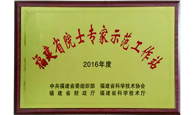 虹潤院士專家工作站榮膺“2016年度福建省院士專家示范工作站”
